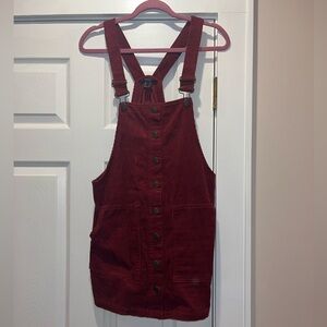 Forever 21 Burgundy Corduroy Mini Dress